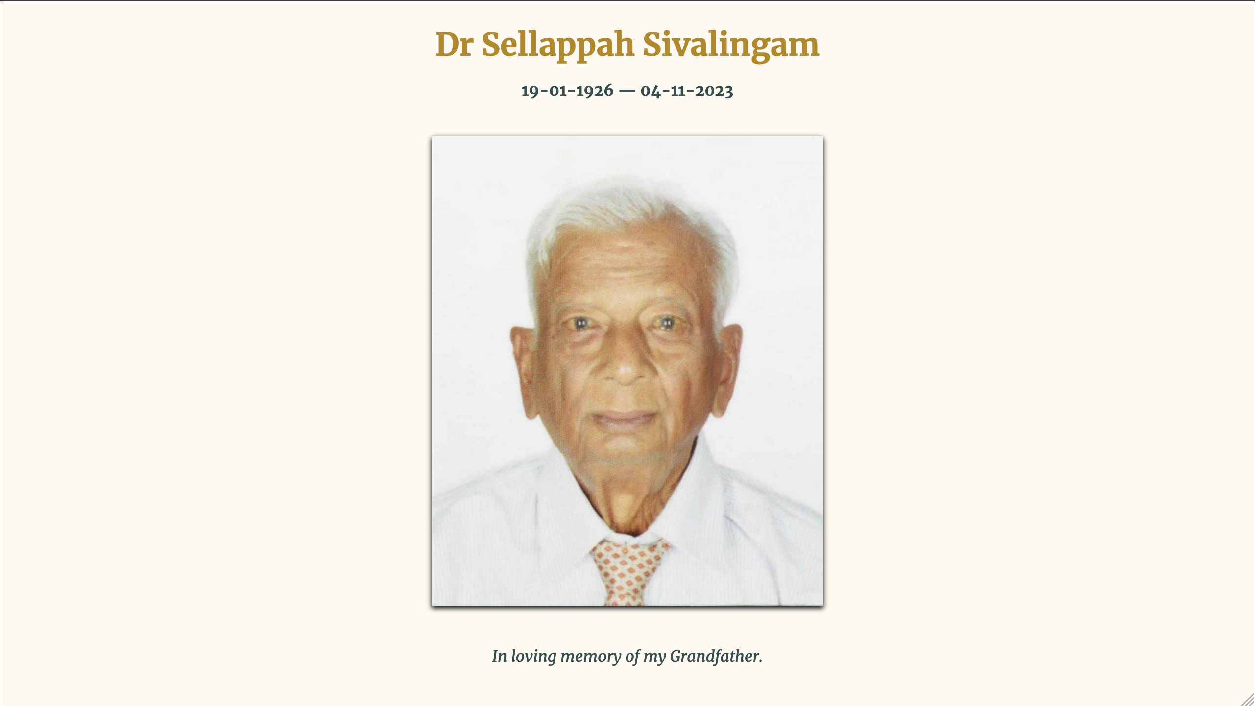 Website from my grandfather