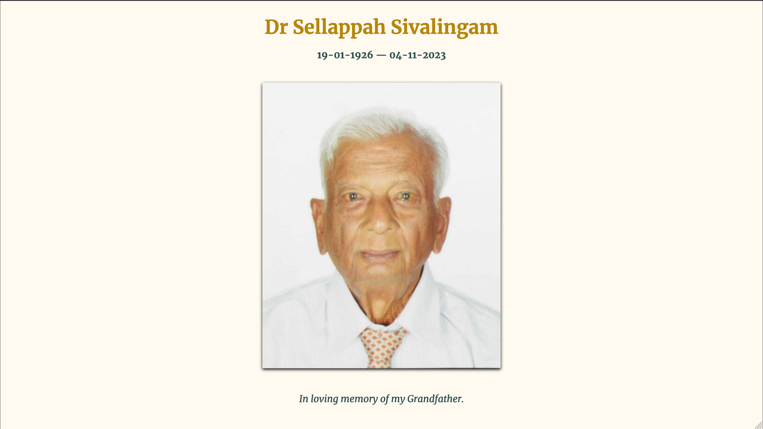 Website from my grandfather